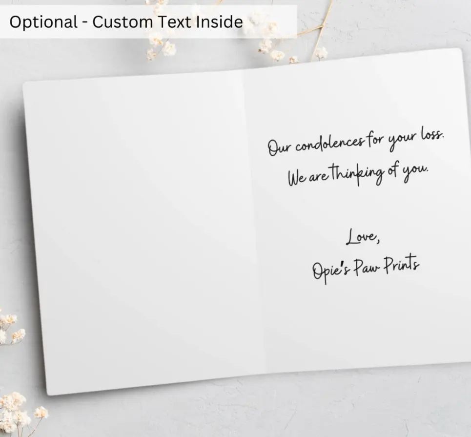 Elegant greeting card with an option for custom text inside, adding a personal touch.